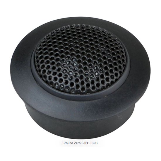 Ground Zero GZFC 130.2 2-drożny zestaw głośnikowy o średnicy woofera 130 mm. Moc woofera 90 W RMS